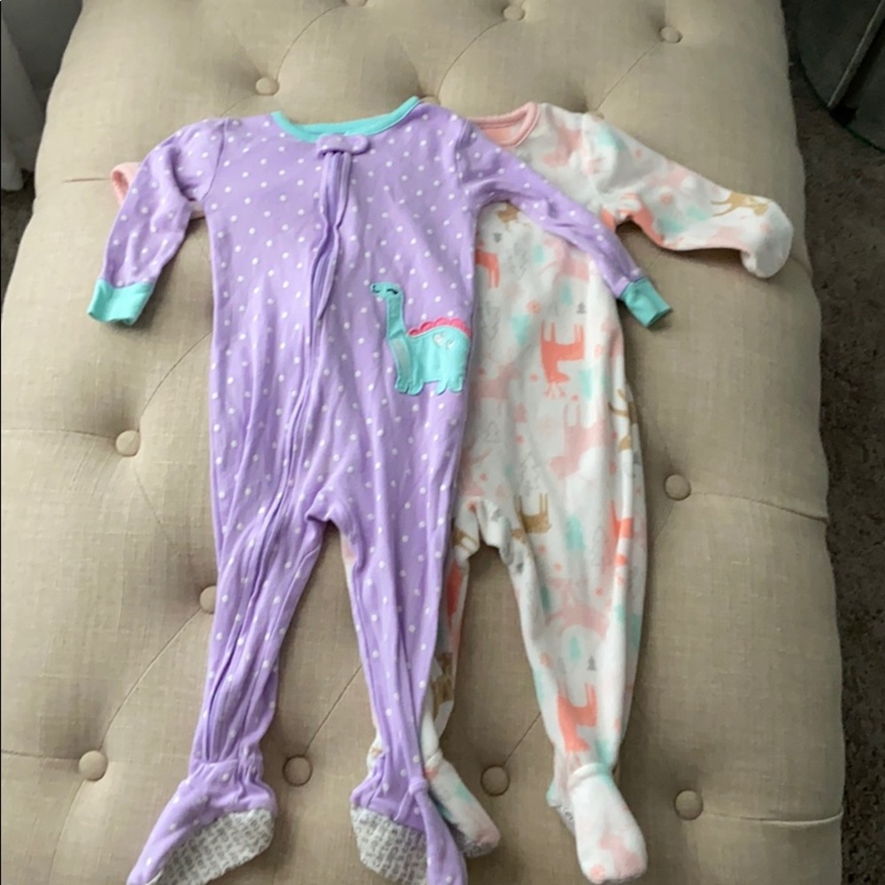 TWO Footie Pajamas